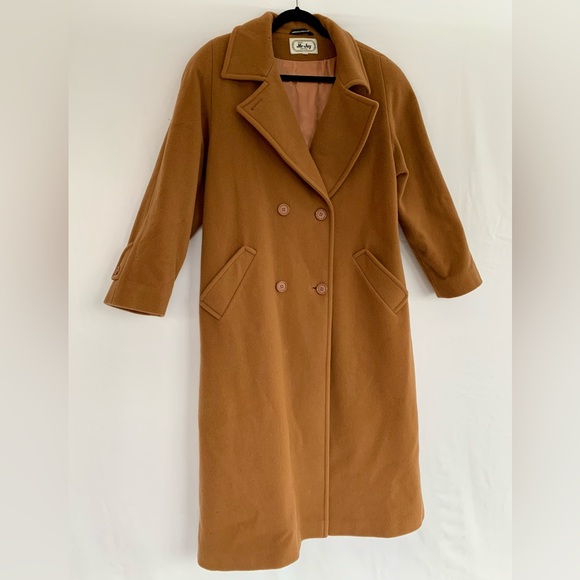 Vintage 100% Wool coat L- XL caramel from Me-Jay Made in Canada - Picture 2 of 14
